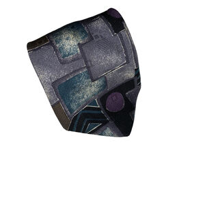 Men's Cristafaro Silk Tie One Size Purple Teal Geometric Pattern